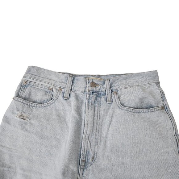 Madewell Jean Womens 28 Perfect Vintage Straight High Rise Distressed Light Wash - Picture 4 of 14